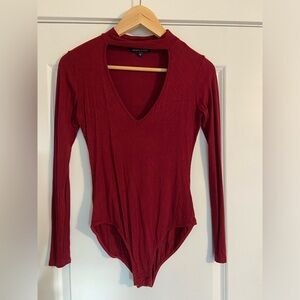 Kendall & Kylie medium maroon bodysuit
